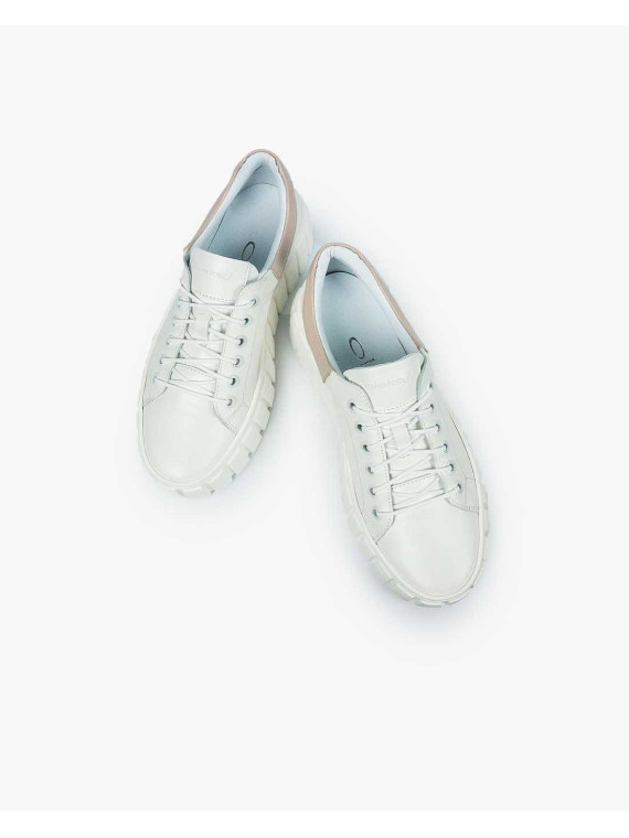 Białe trampki damskie skórzane