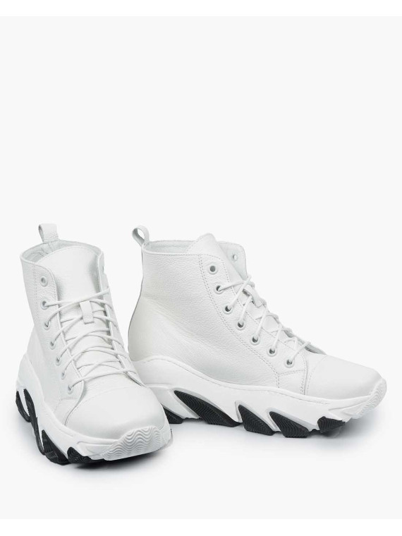 Białe adidasy damskie skórzane