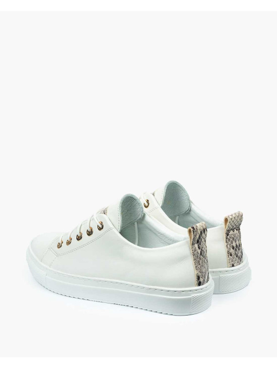 Białe trampki damskie skórzane