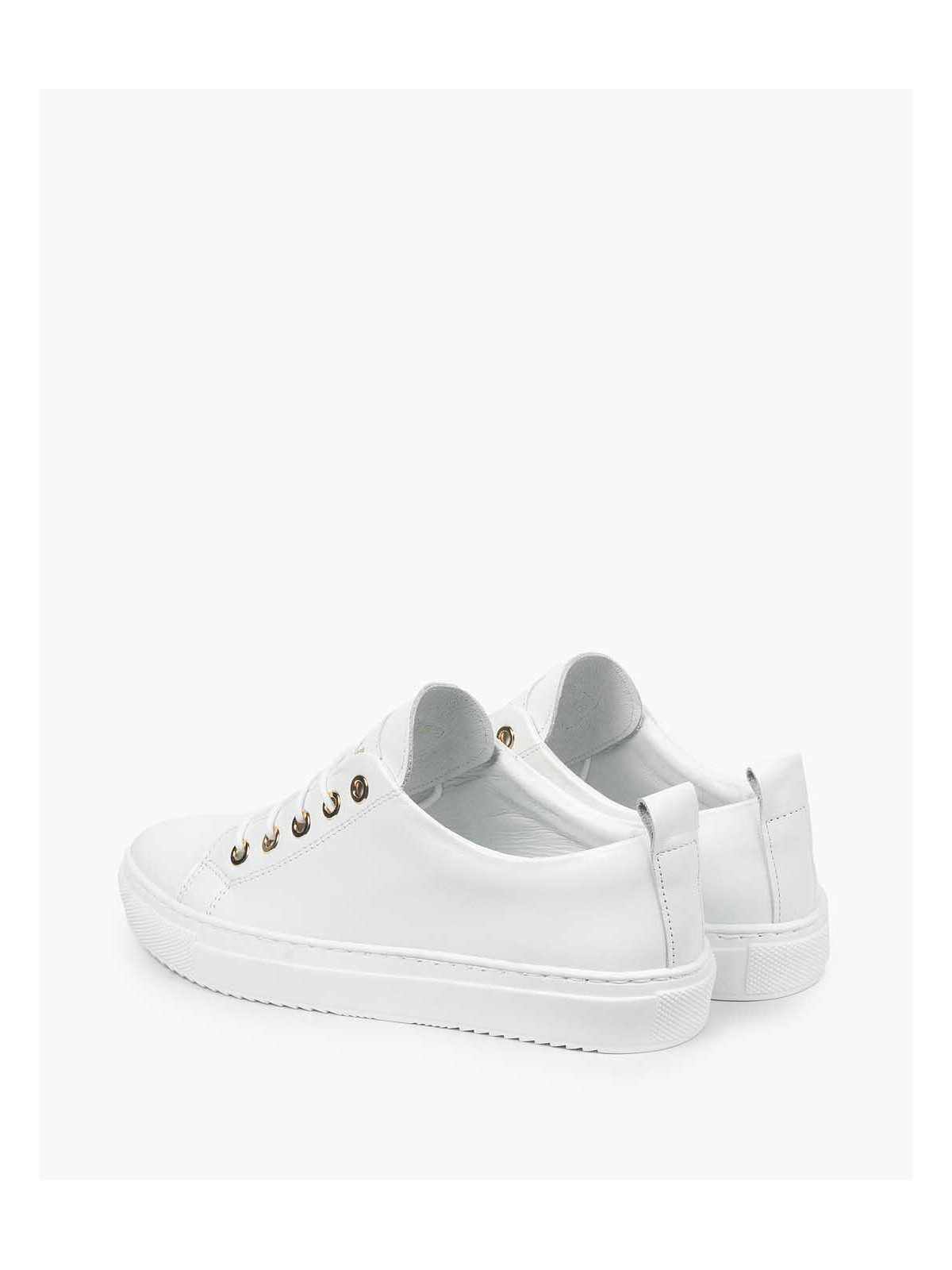 Białe trampki damskie skórzane