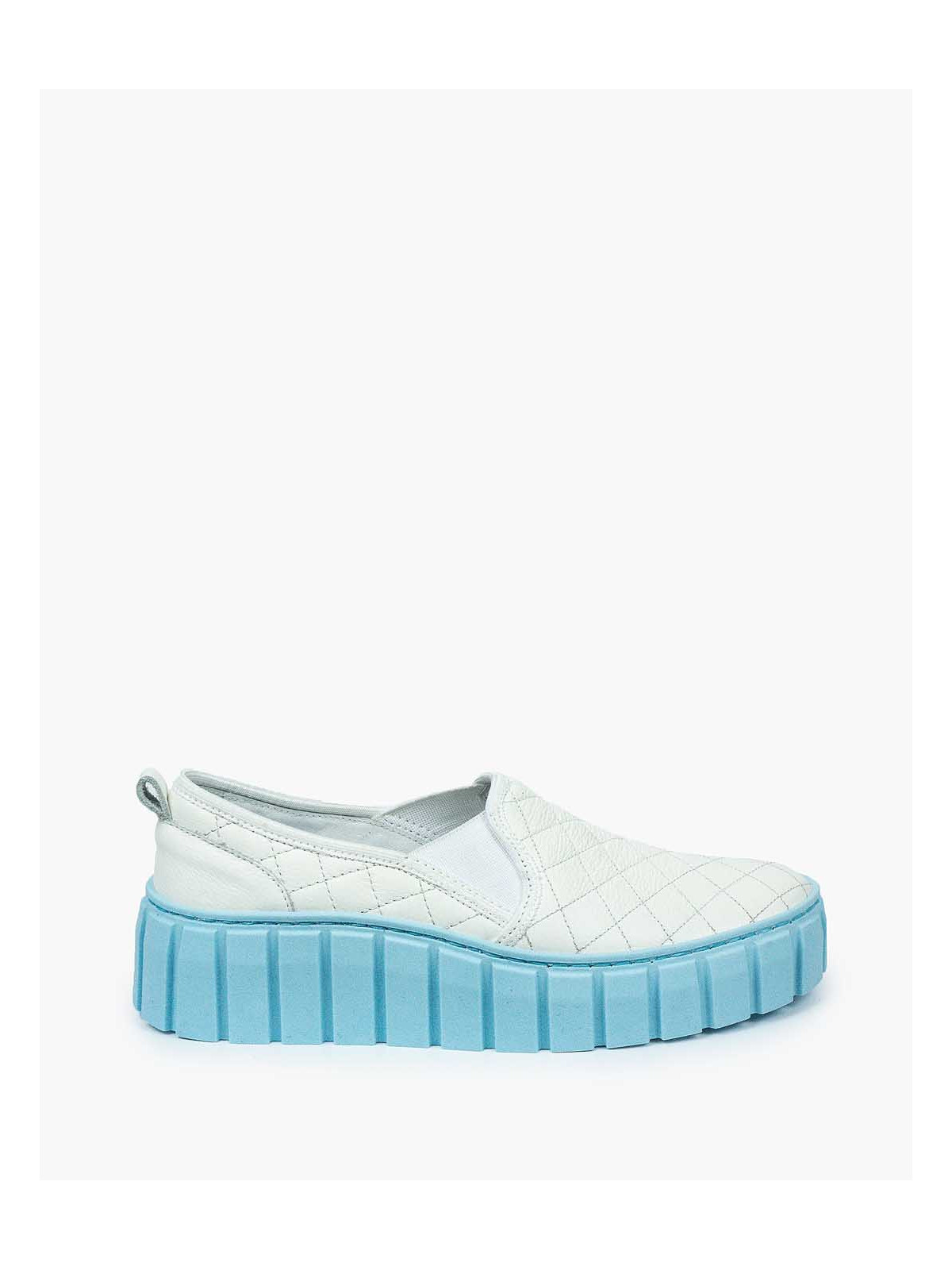 Białe półbuty damskie skórzane