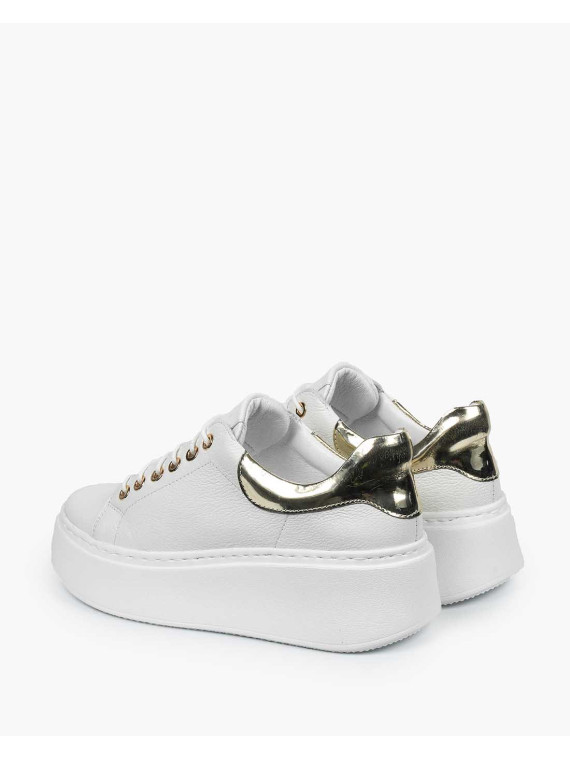 Białe trampki damskie skórzane