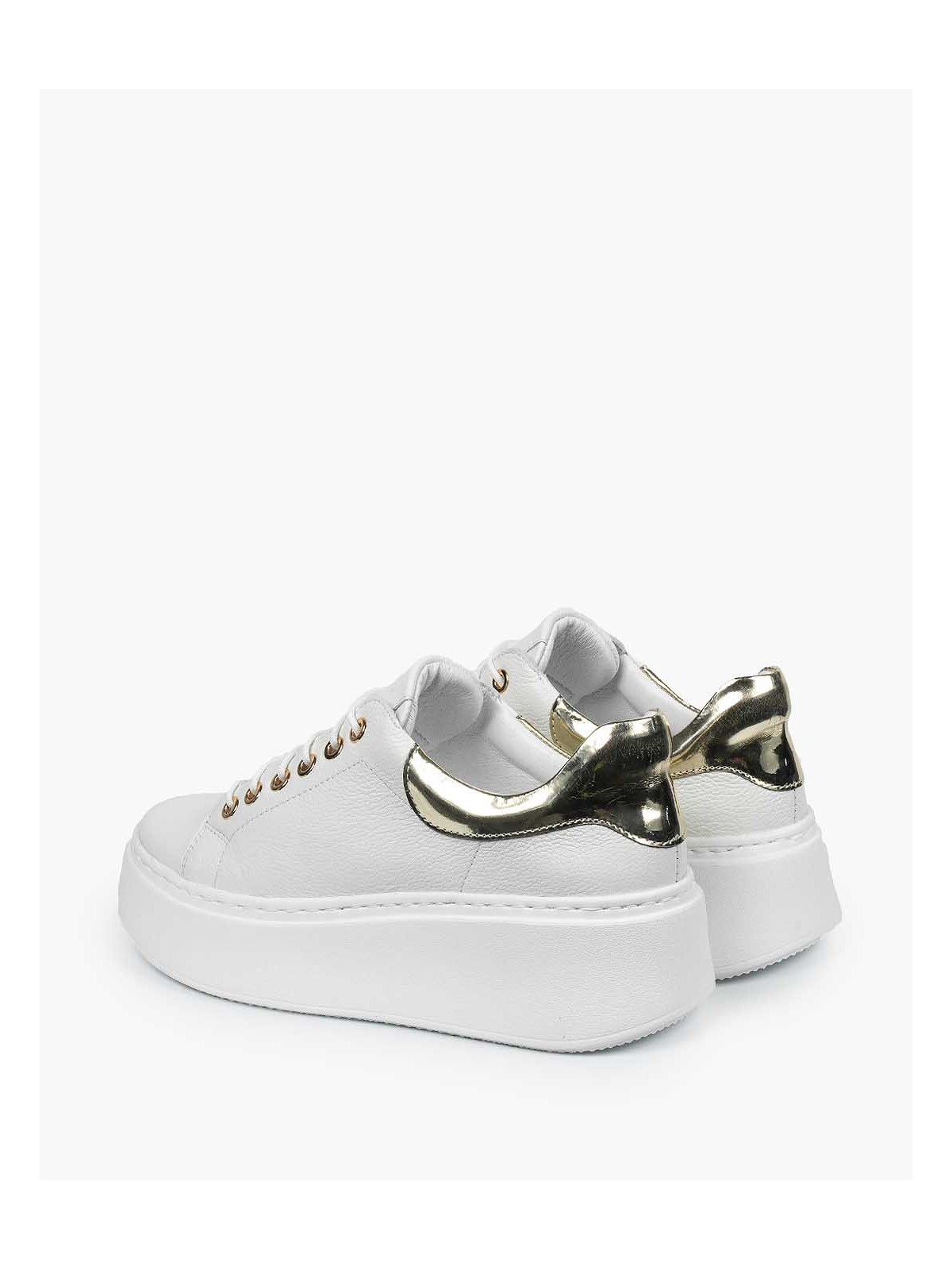 Białe trampki damskie skórzane