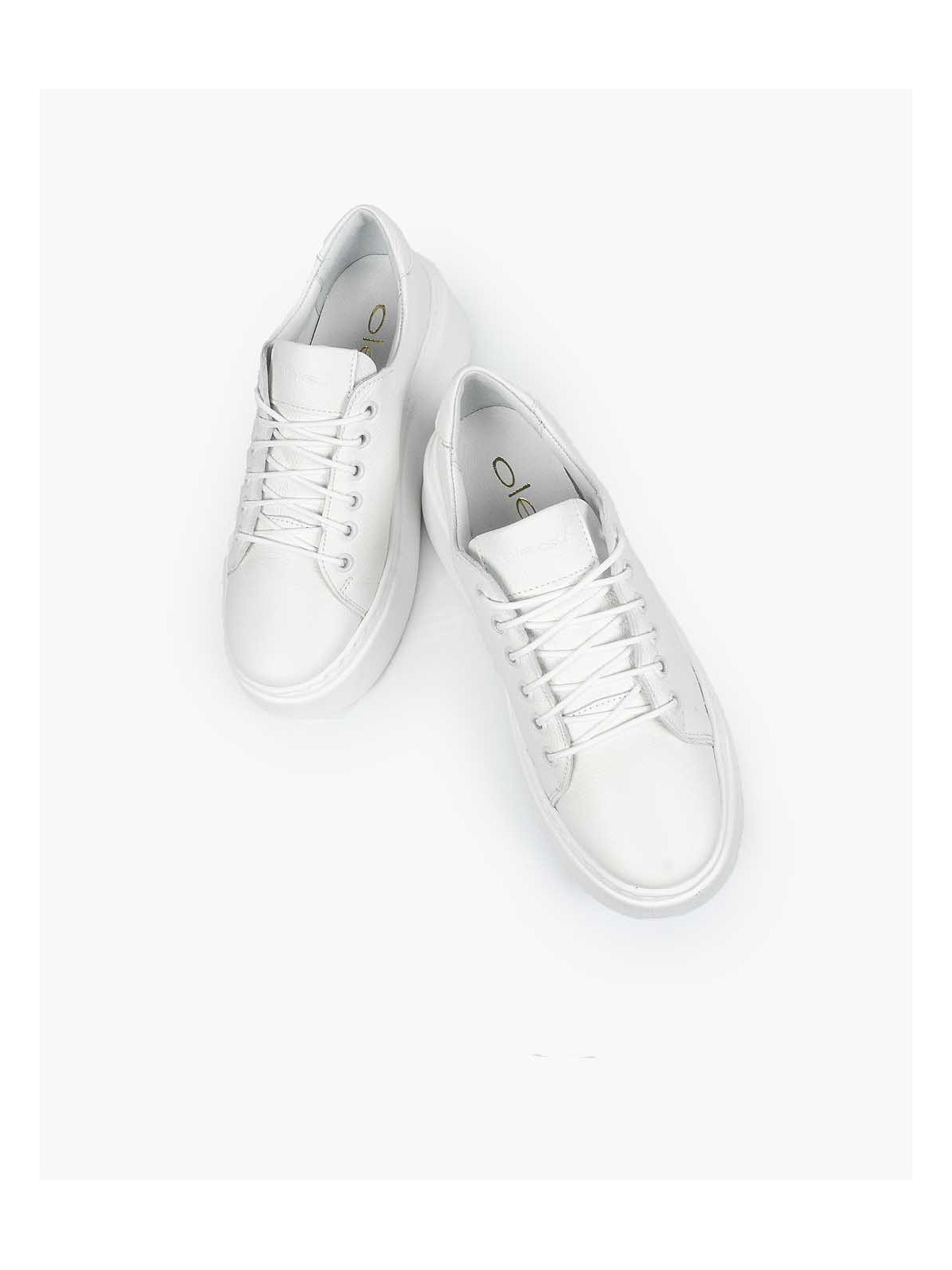 Białe trampki damskie skórzane