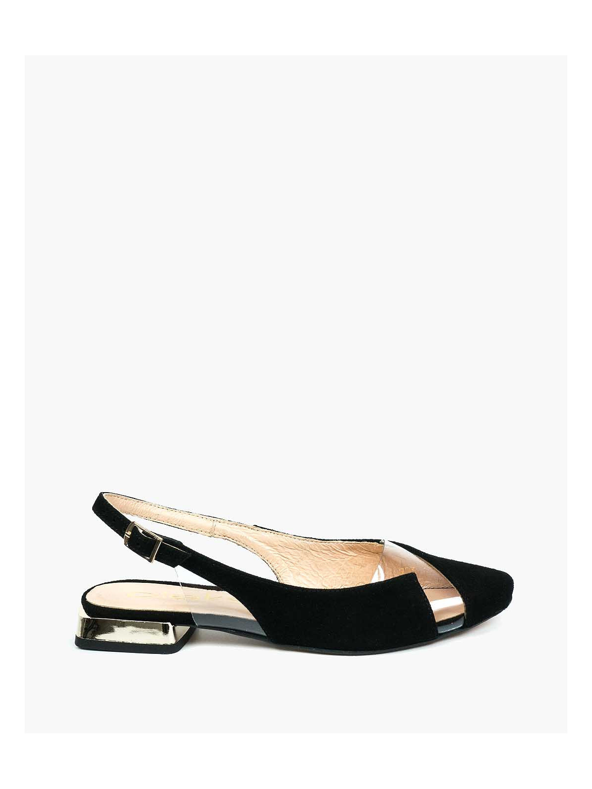 Czarne sandały damskie skórzane