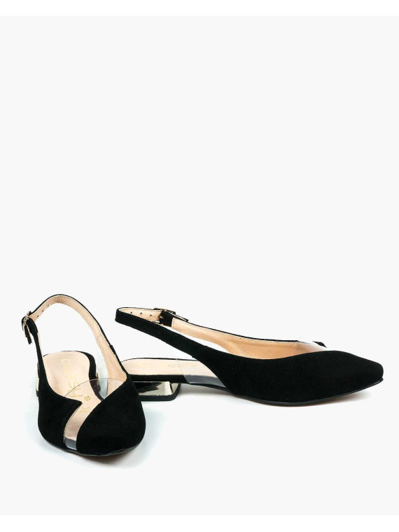 Czarne sandały damskie skórzane