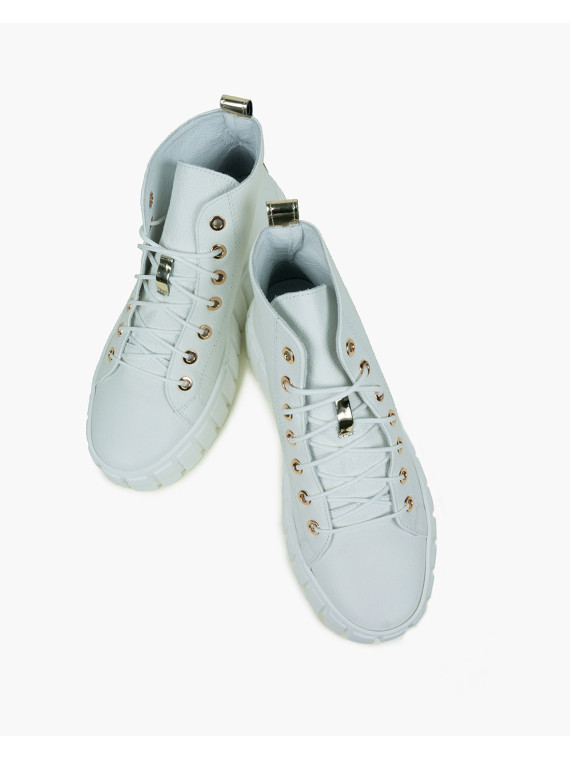 Białe trampki damskie skórzane