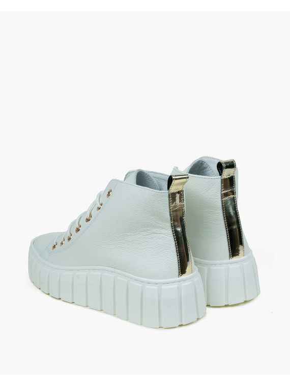 Białe trampki damskie skórzane