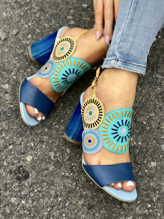 Sandały damskie skórzane