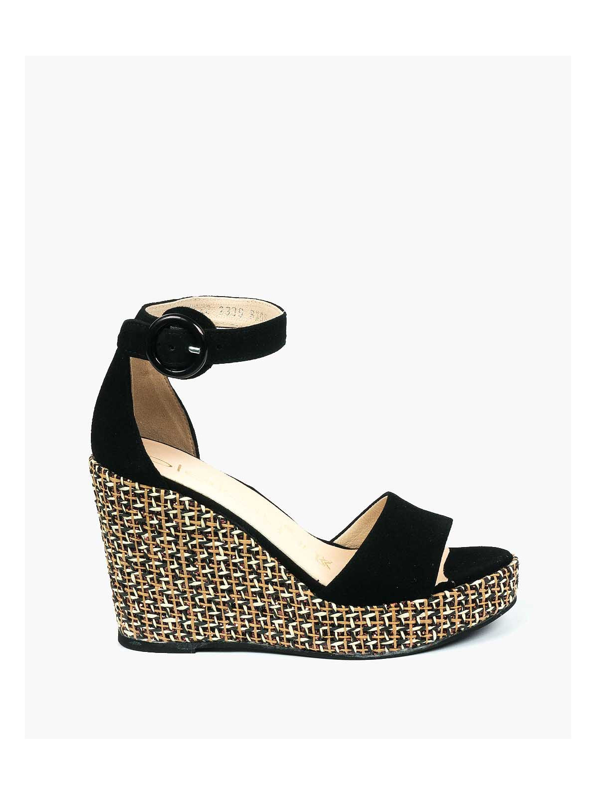 Czarne sandały damskie skórzane