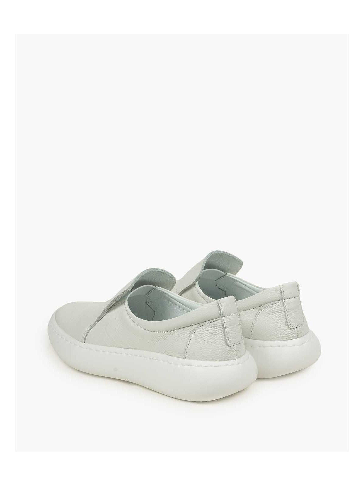 Białe półbuty damskie skórzane