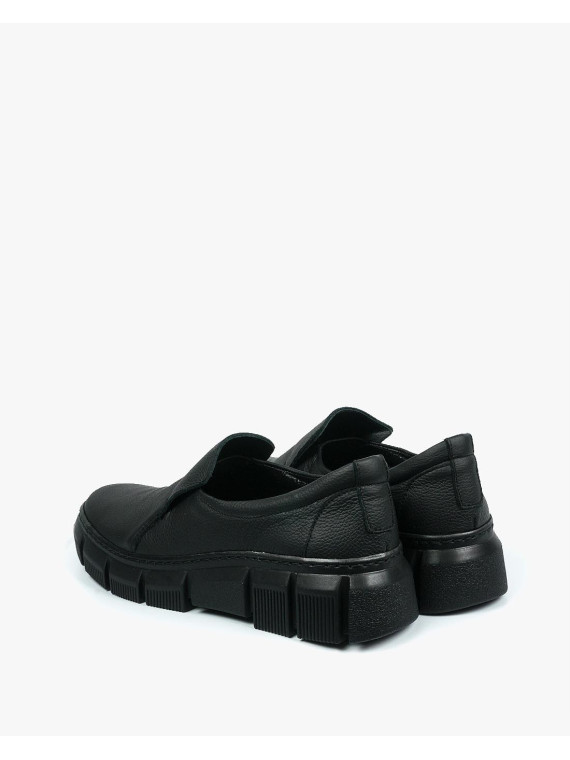 Czarne półbuty damskie skorzane