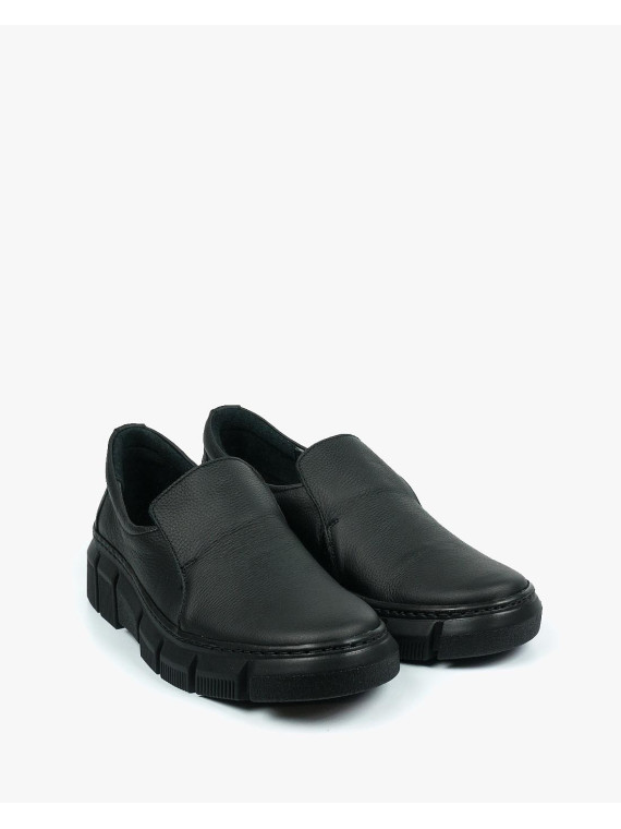 Czarne półbuty damskie skorzane