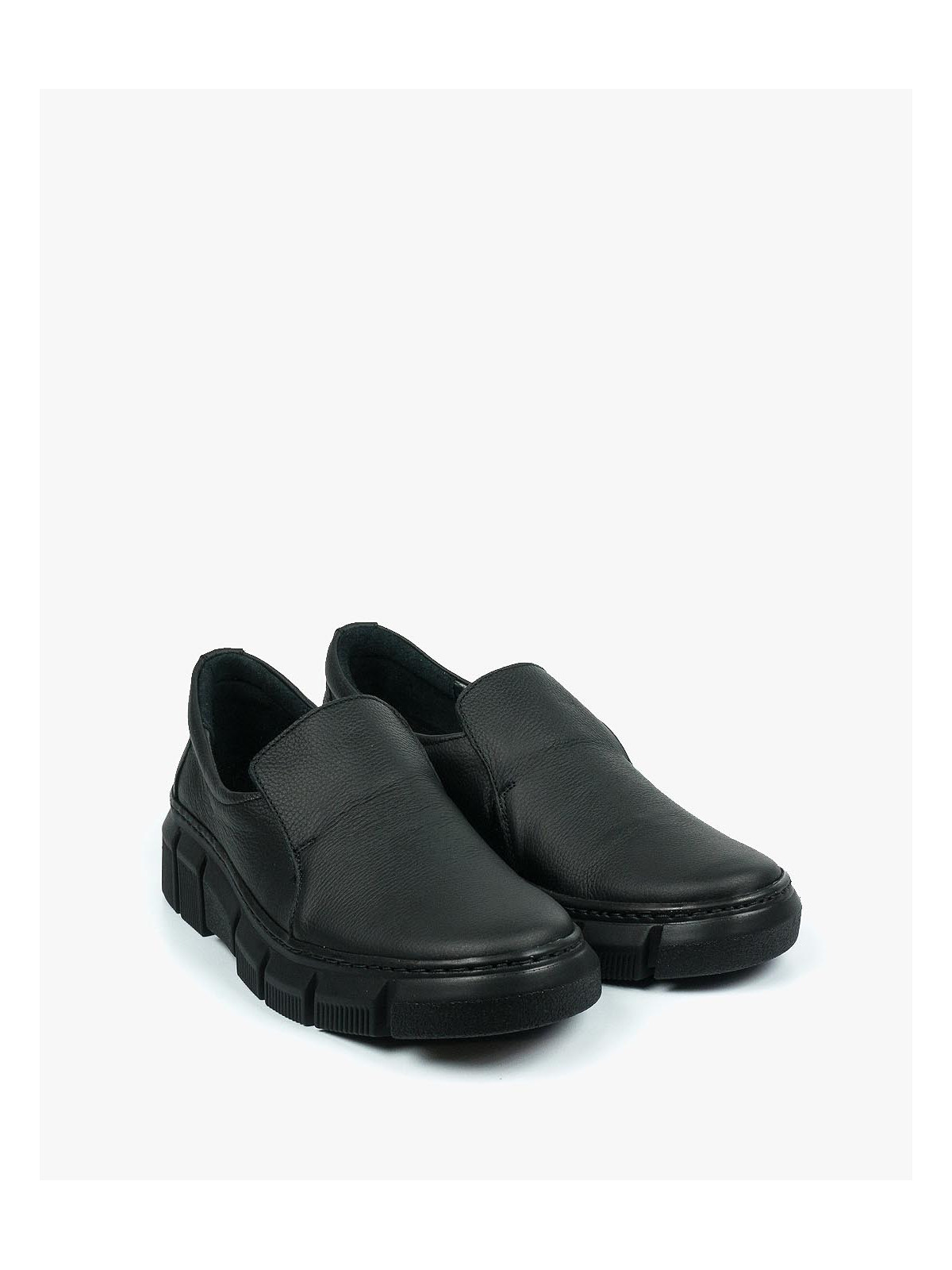 Czarne półbuty damskie skorzane