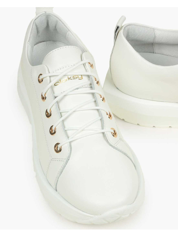 Białe adidasy damskie skórzane