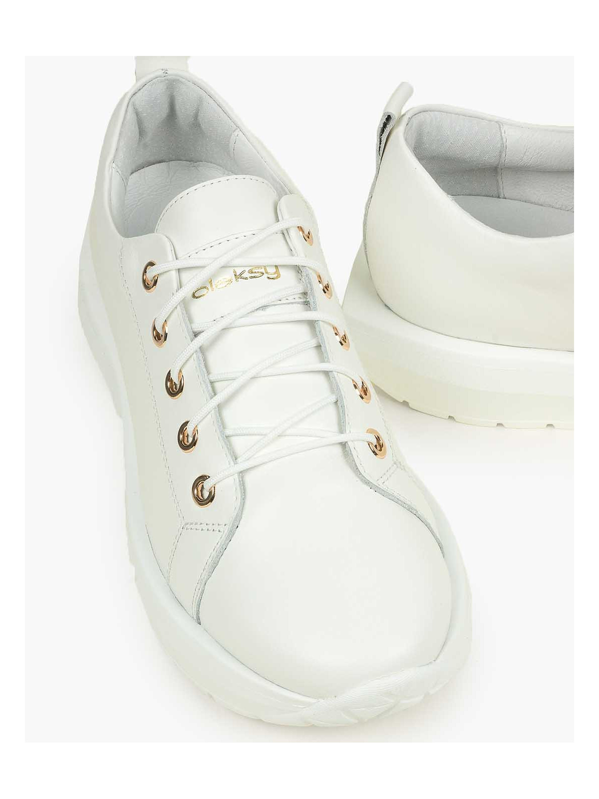 Białe adidasy damskie skórzane