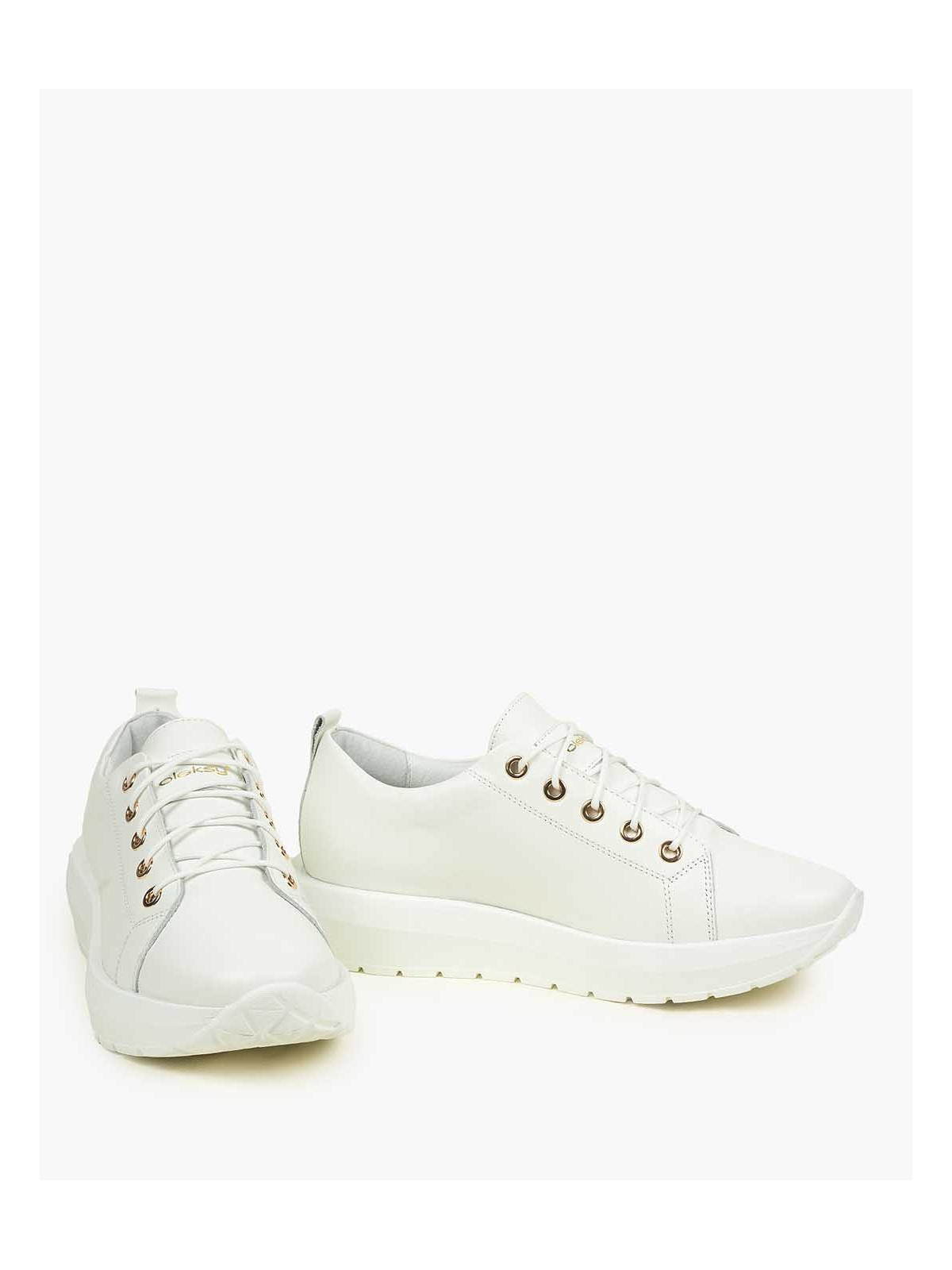 Białe adidasy damskie skórzane