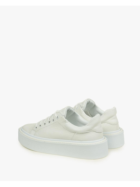 Białe trampki damskie skórzane