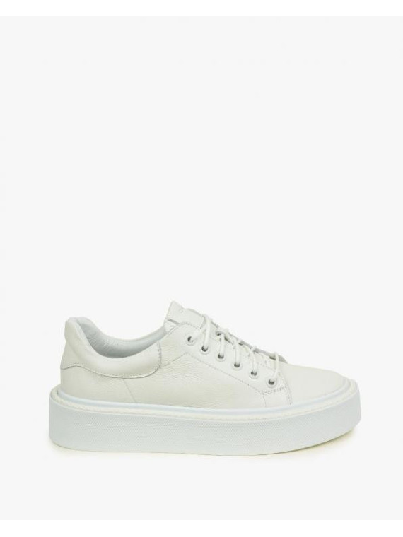 Białe trampki damskie skórzane