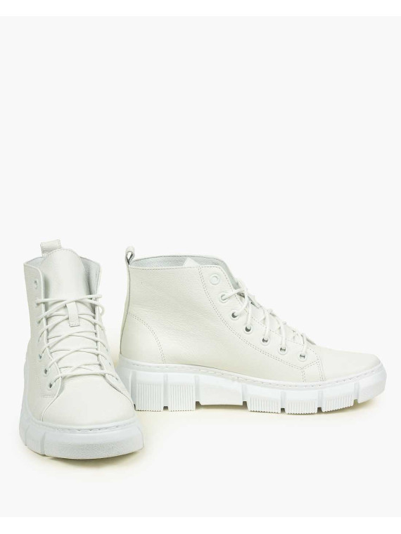 Białe trampki damskie skórzane