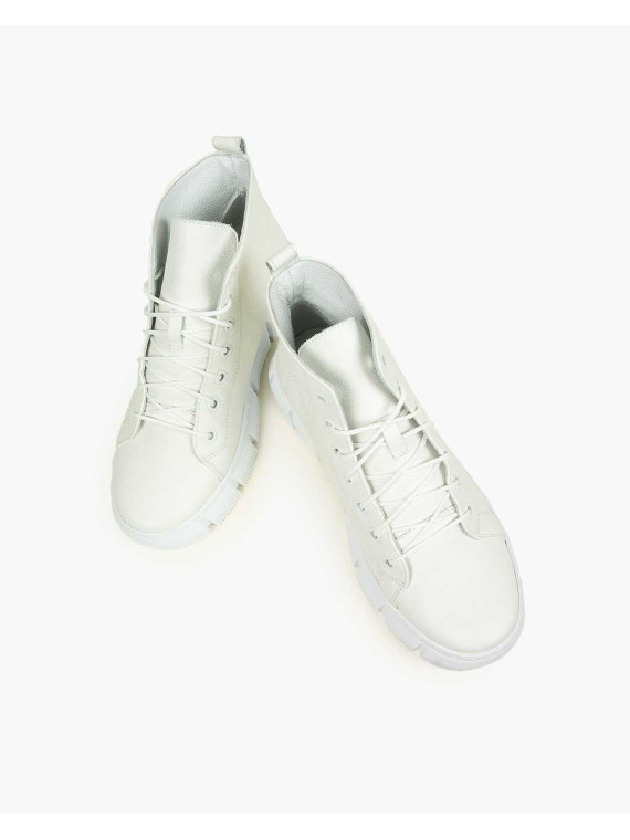 Białe trampki damskie skórzane