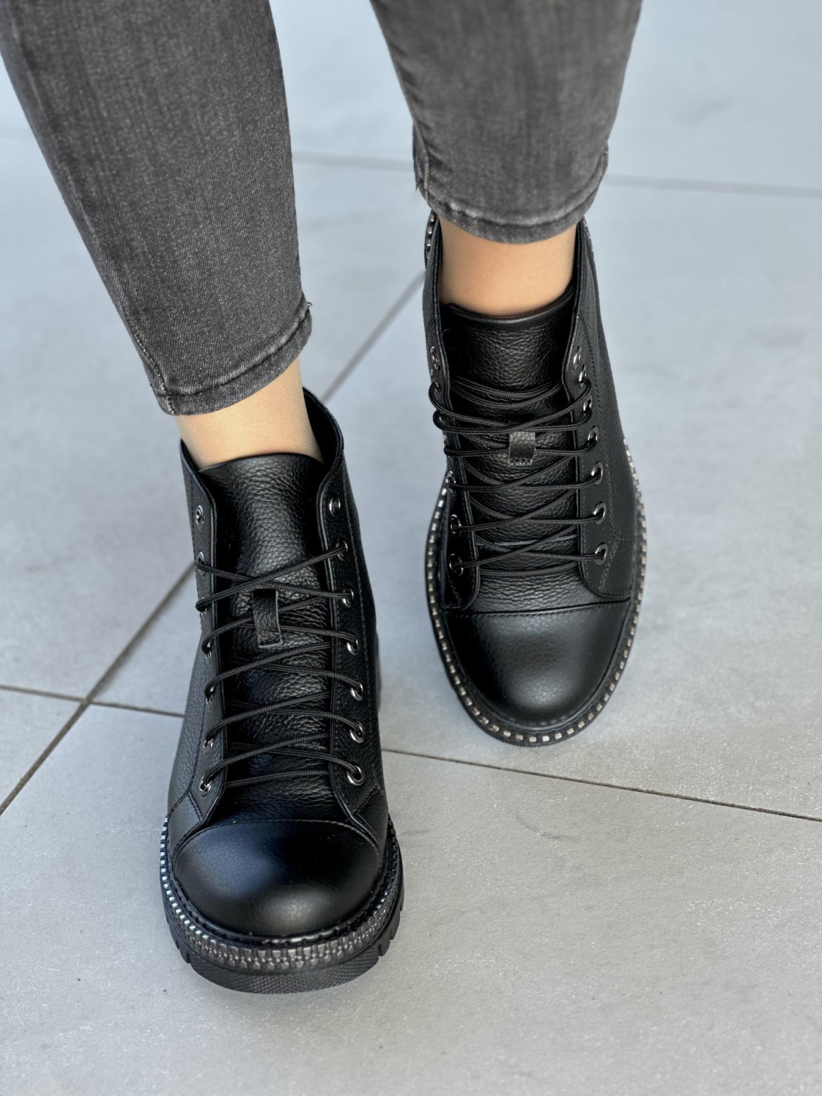 Stylowe, skórzane damskie botki OLEKSY Polskiej produkcji