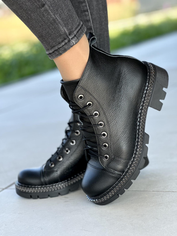 Stylowe, skórzane damskie botki OLEKSY Polskiej produkcji