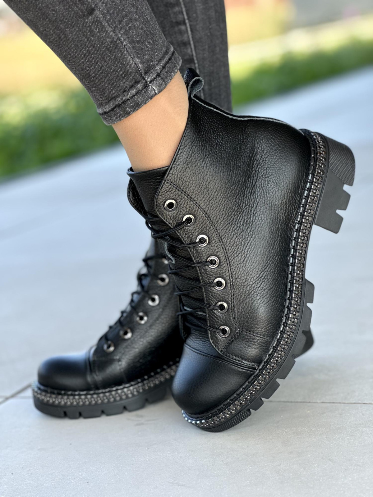 Stylowe, skórzane damskie botki OLEKSY Polskiej produkcji