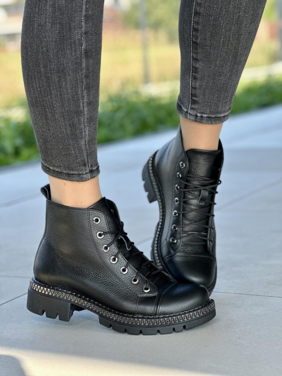 Stylowe, skórzane damskie botki OLEKSY Polskiej produkcji