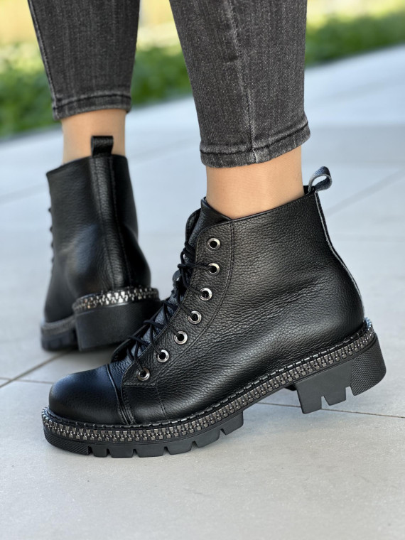 Stylowe, skórzane damskie botki OLEKSY Polskiej produkcji