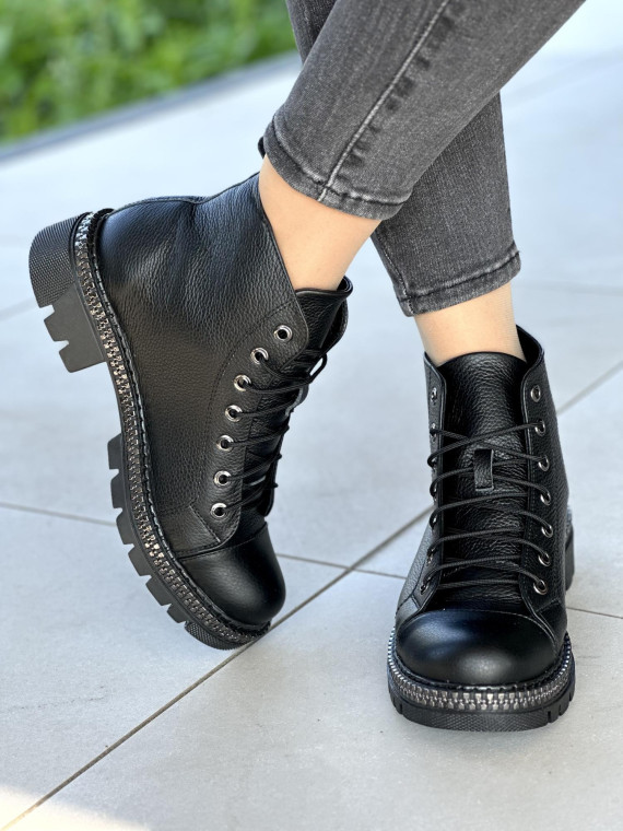 Stylowe, skórzane damskie botki OLEKSY Polskiej produkcji