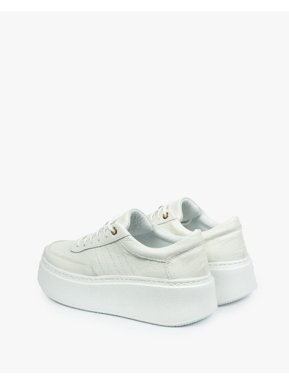 Białe trampki damskie skórzane