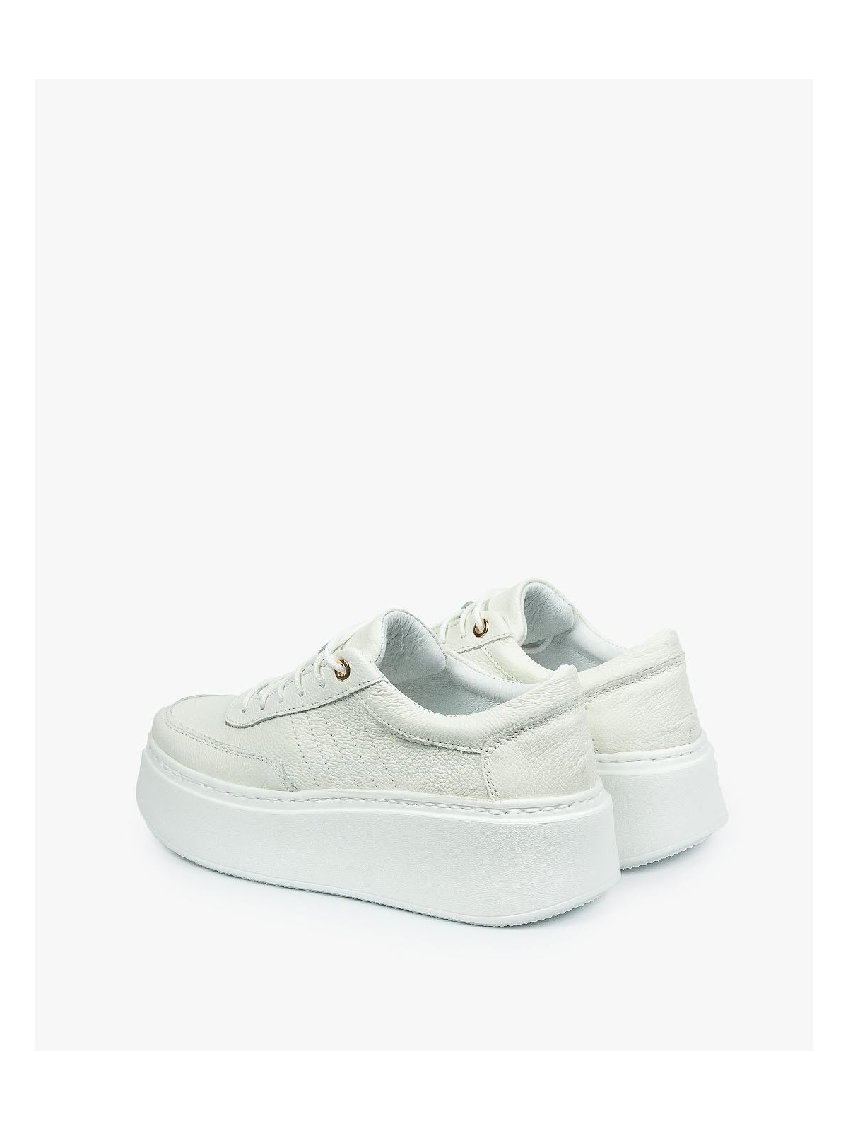 Białe trampki damskie skórzane