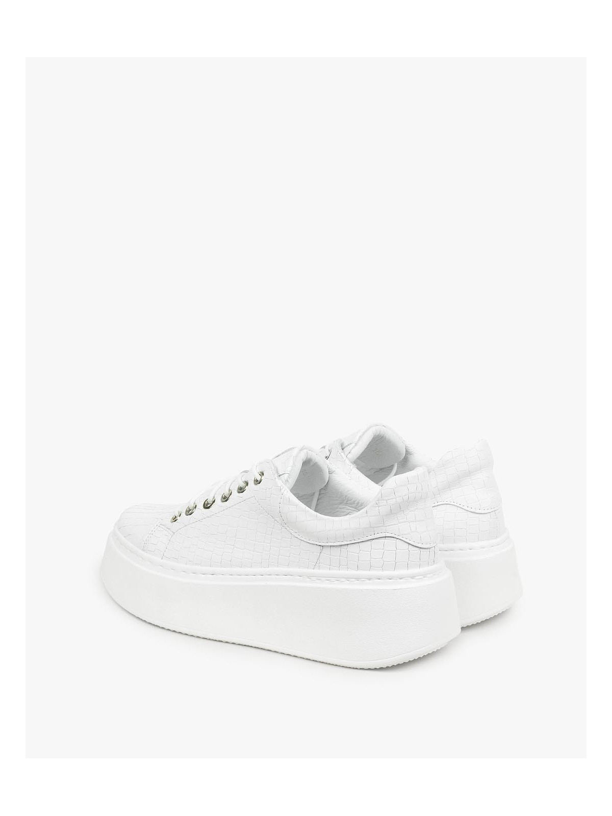 Białe trampki damskie skórzane