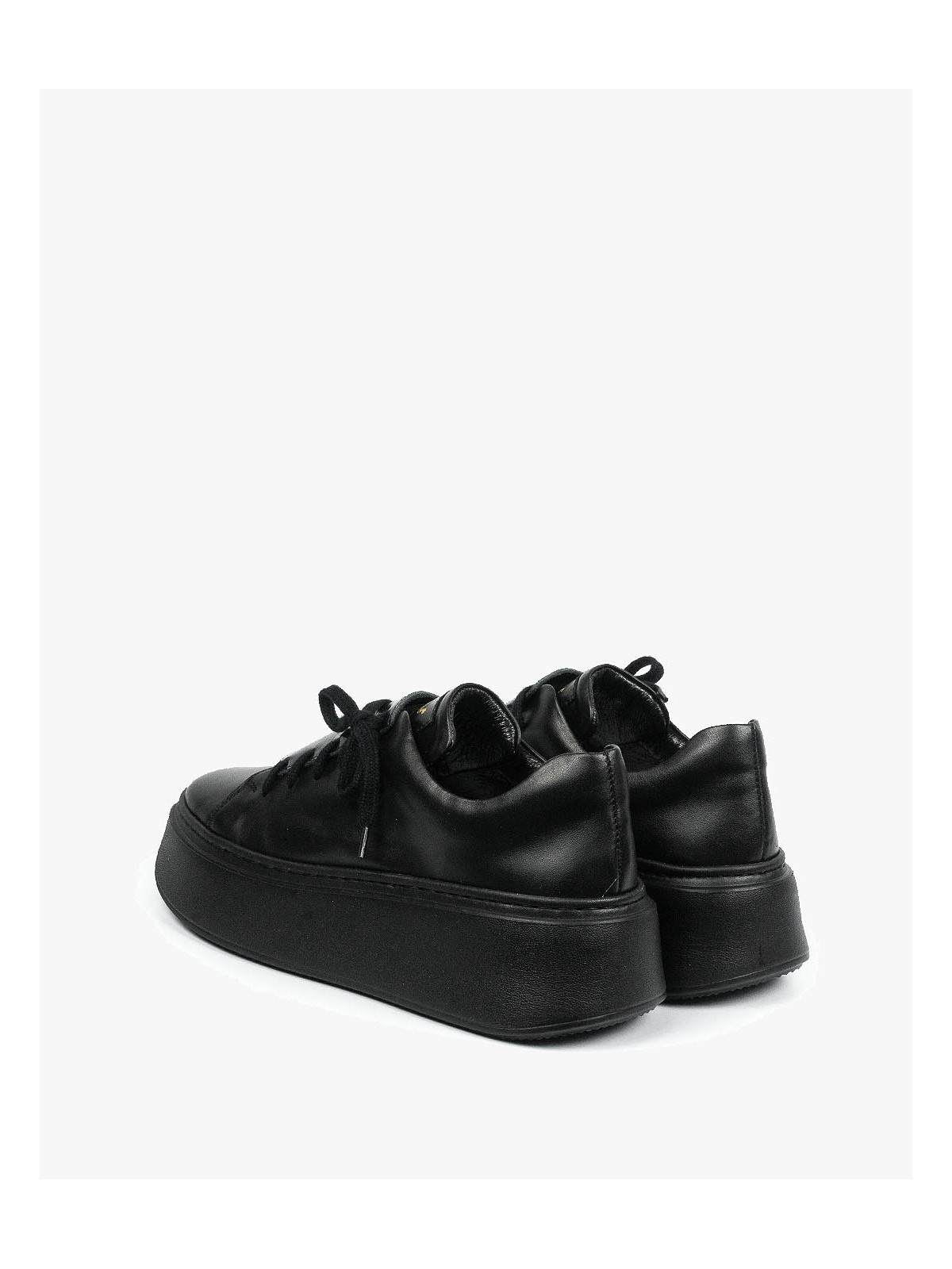 Czarne trampki damskie skórzane