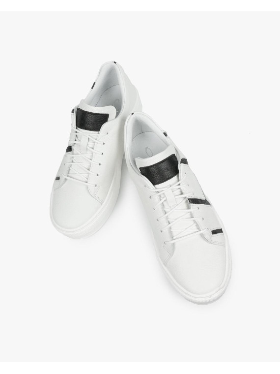 Białe trampki damskie skórzane