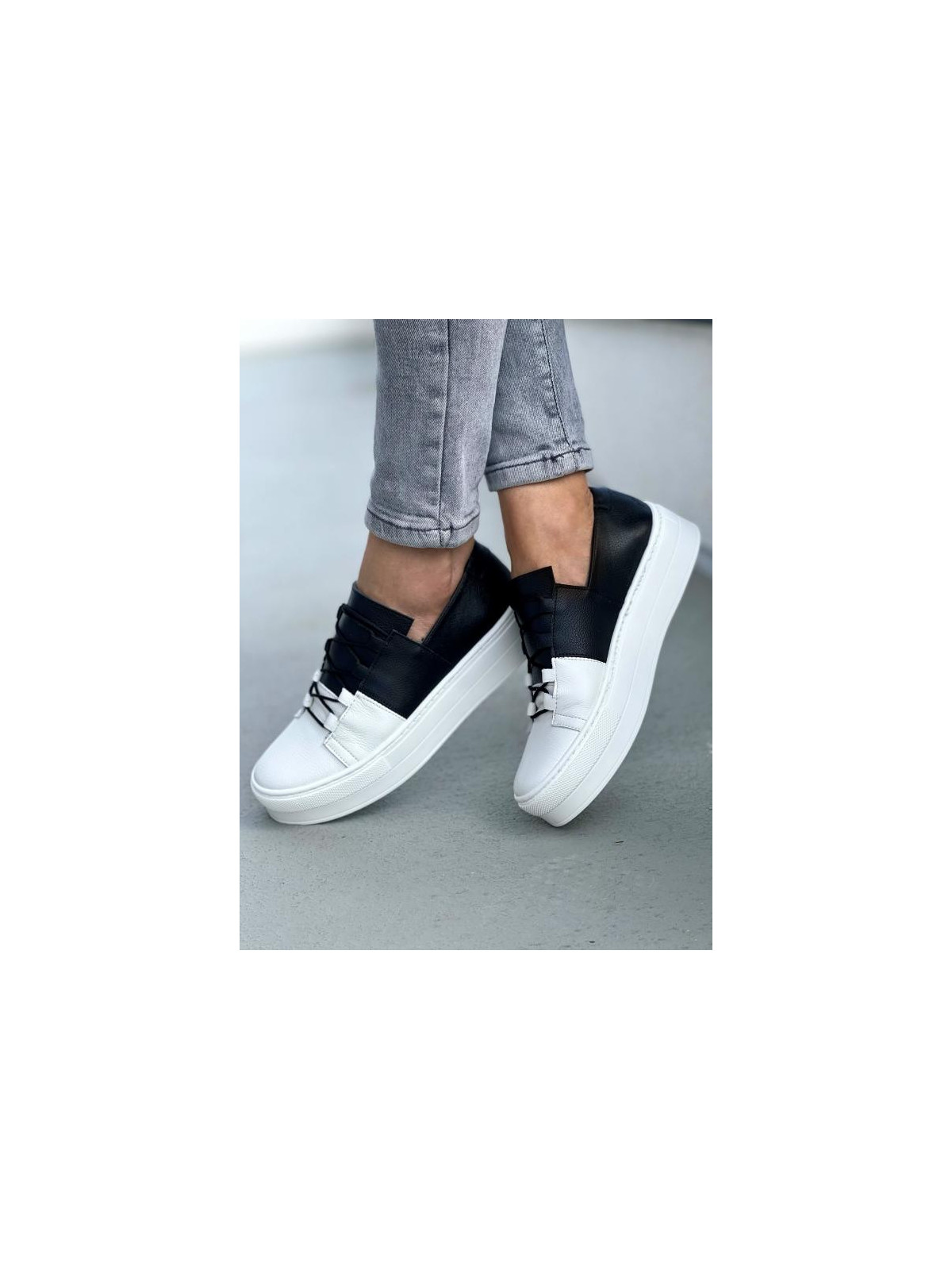 Trampki damskie skórzane