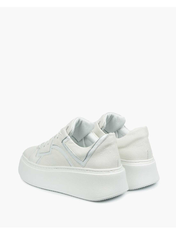 Białe trampki damskie skórzane