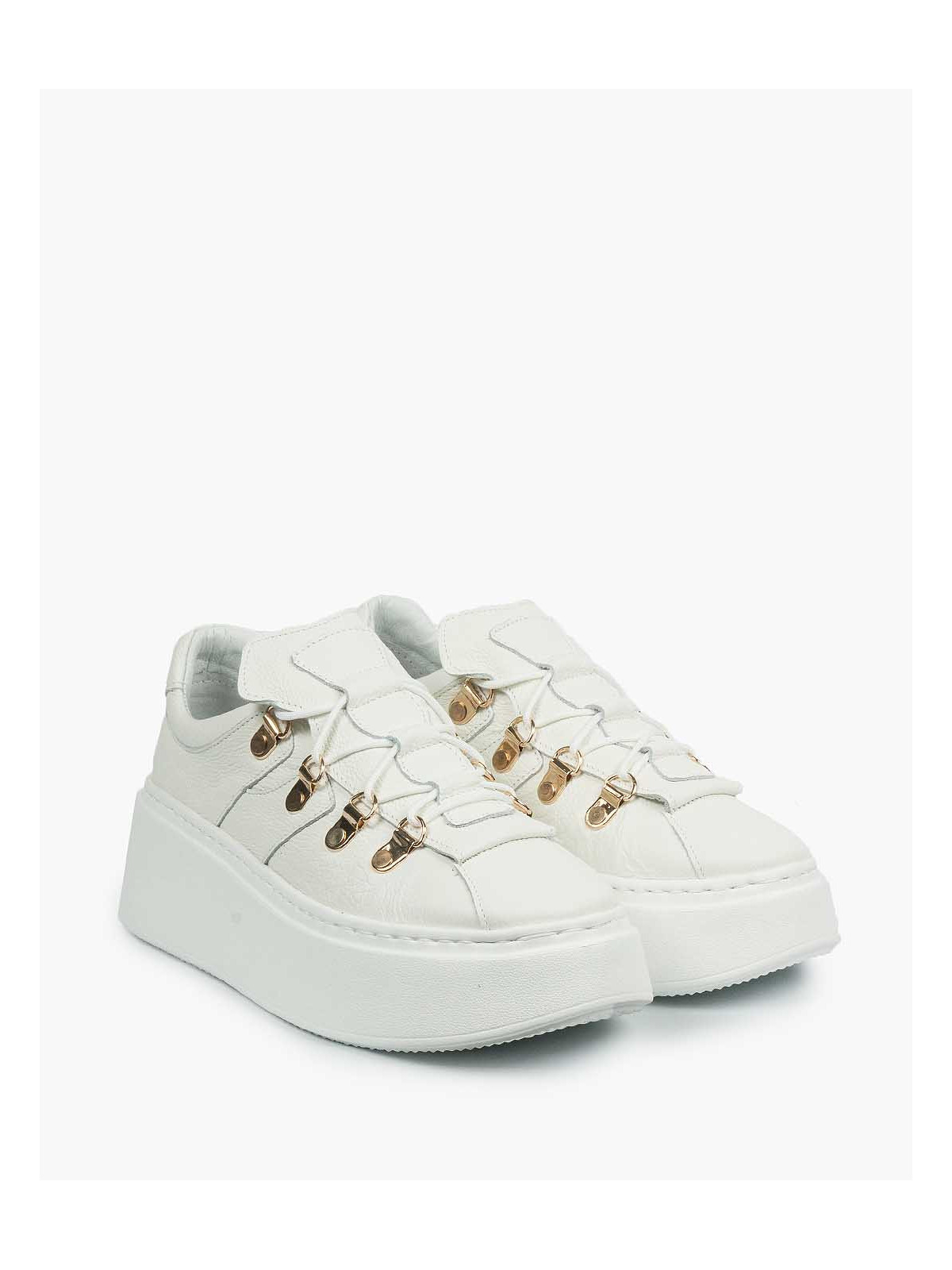 Białe trampki damskie skórzane