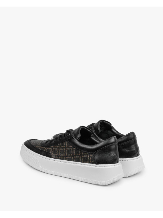 Czarne trampki damskie skórzane