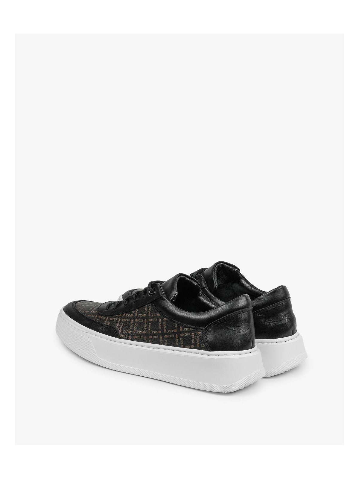 Czarne trampki damskie skórzane