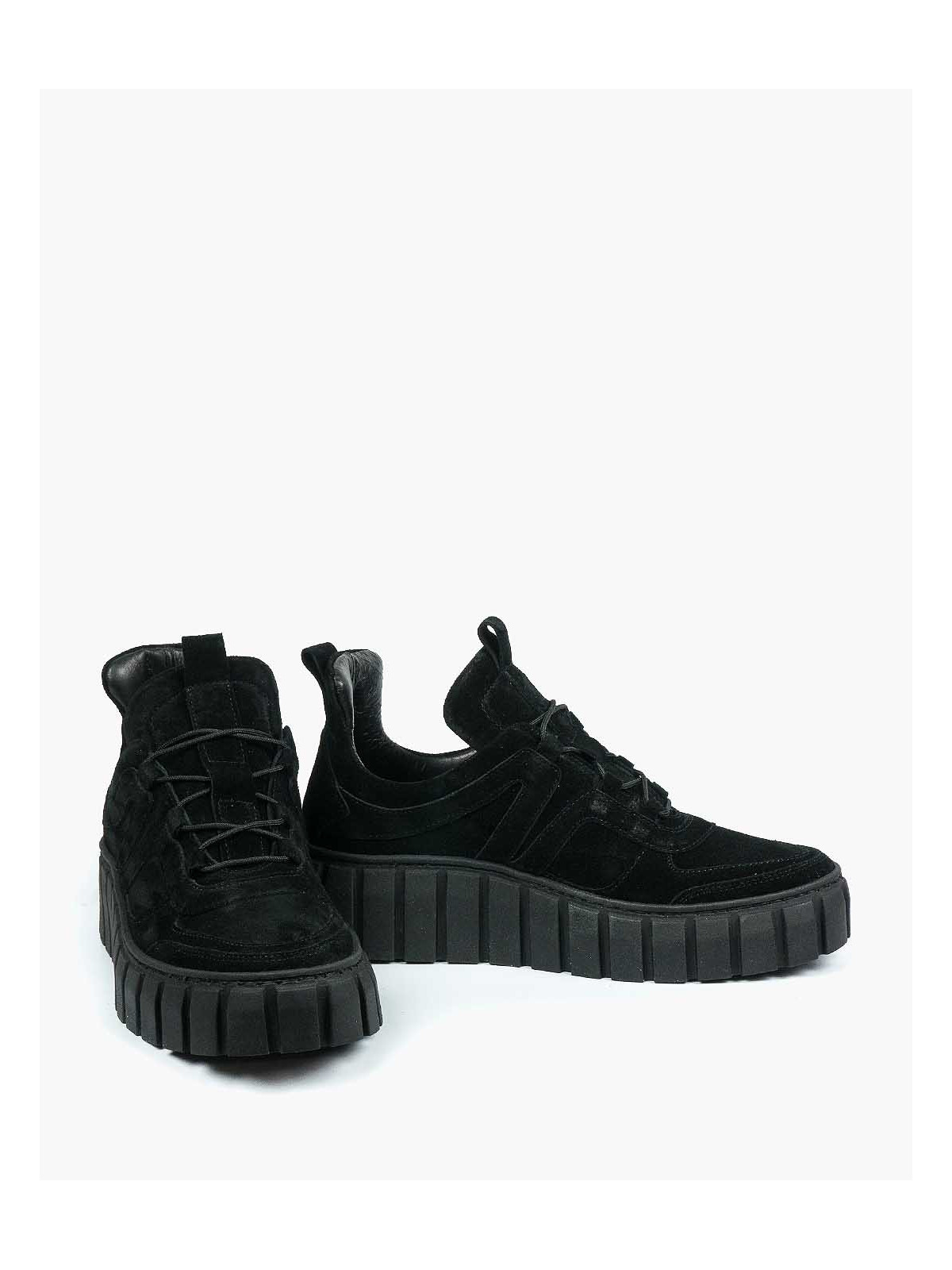 Czarne trampki damskie skórzane