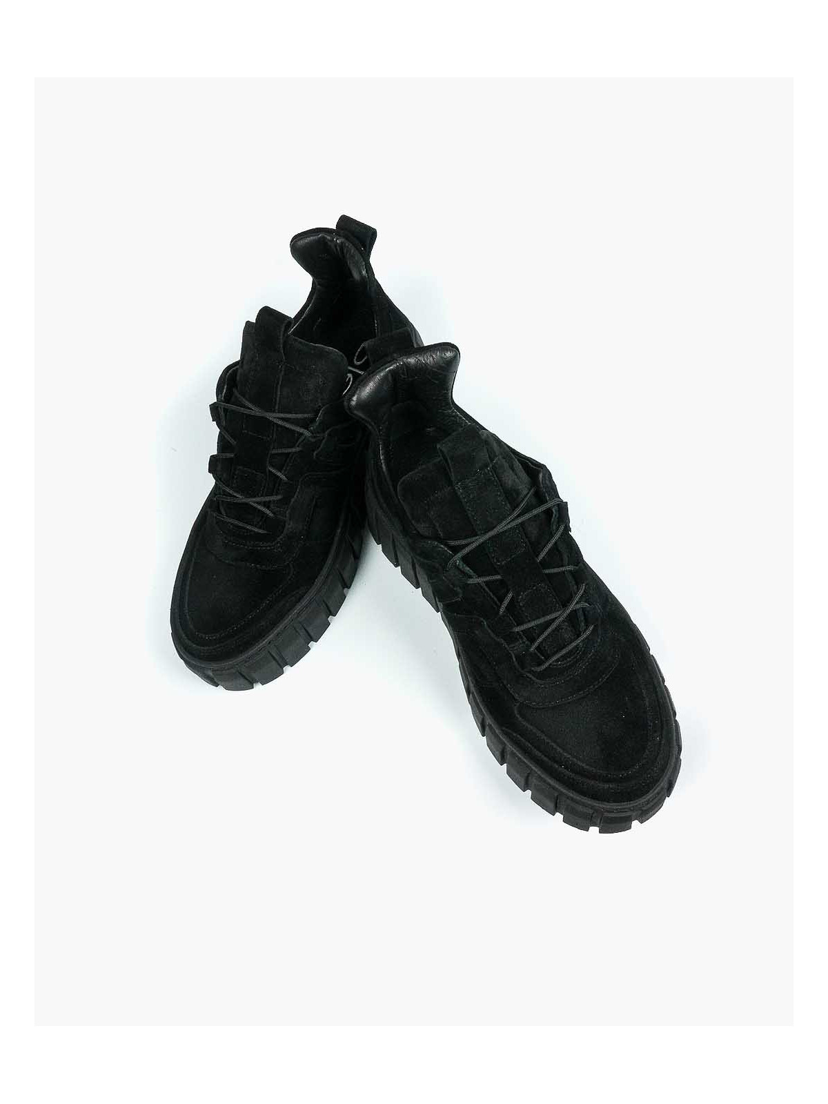 Czarne trampki damskie skórzane