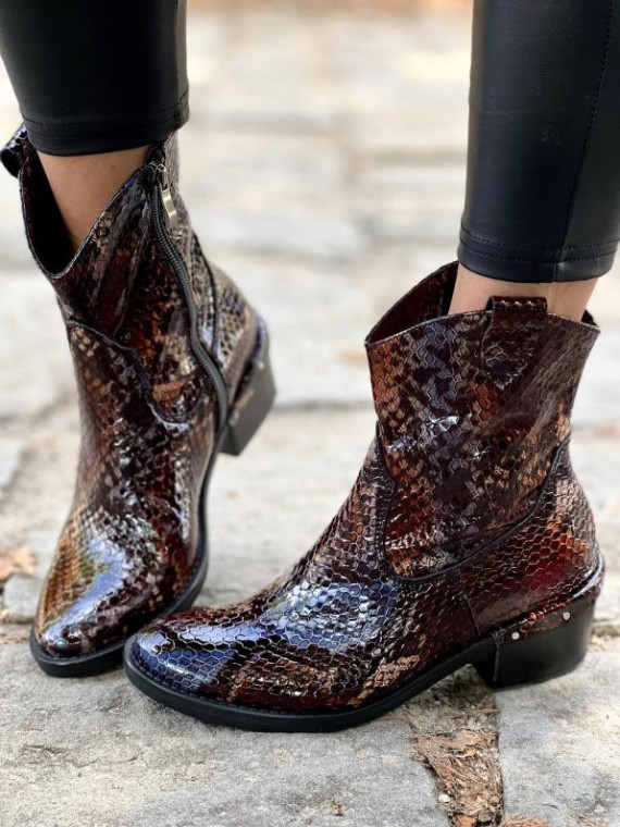 Botki damskie skórzane