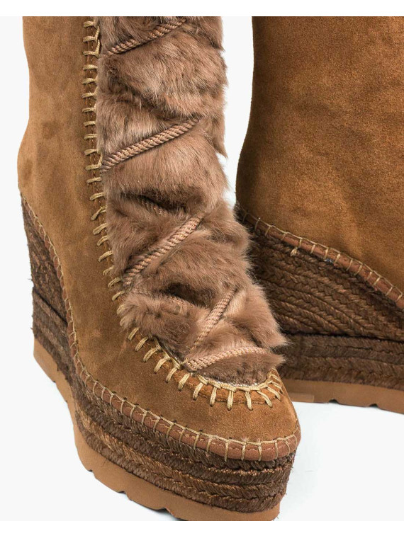 Rude śniegowce damskie skórzane