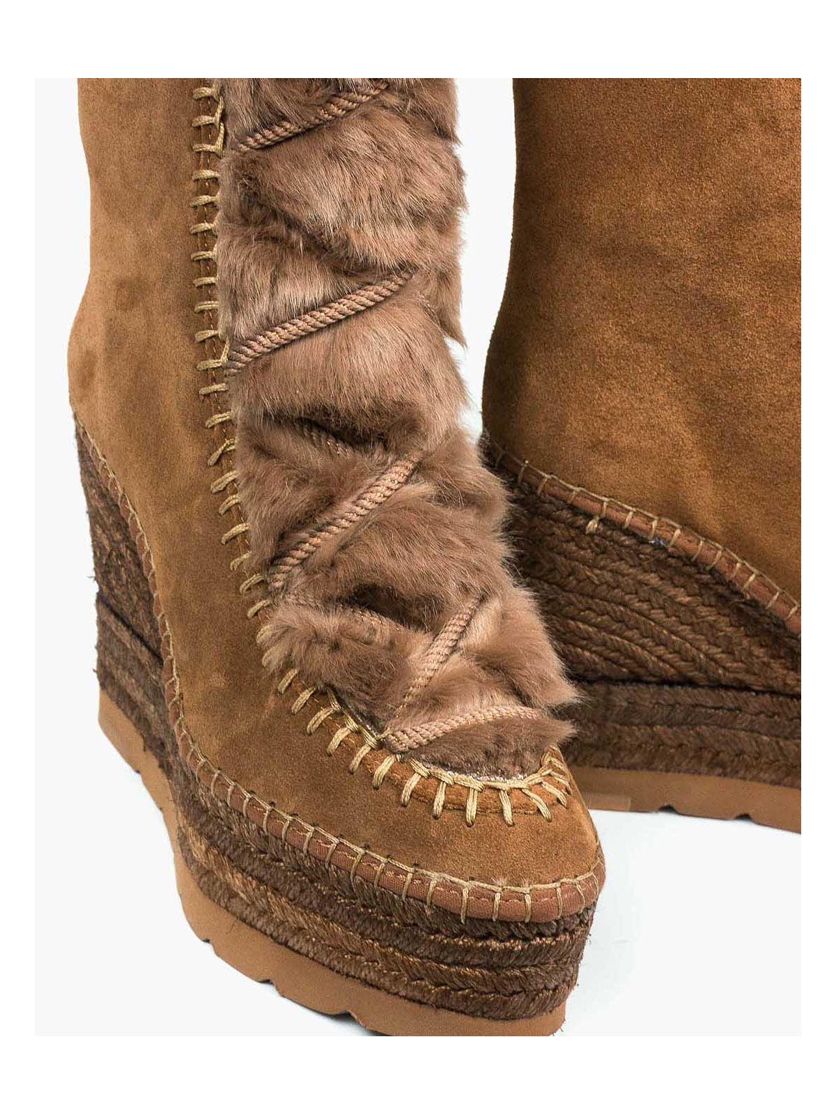 Rude śniegowce damskie skórzane