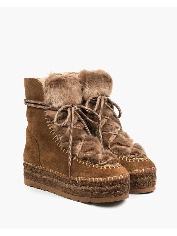 Rude śniegowce damskie skórzane