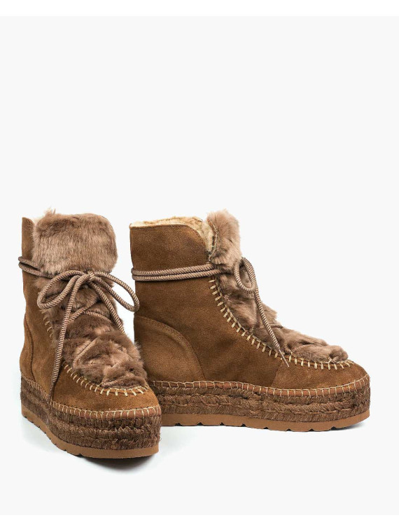 Rude śniegowce damskie skórzane