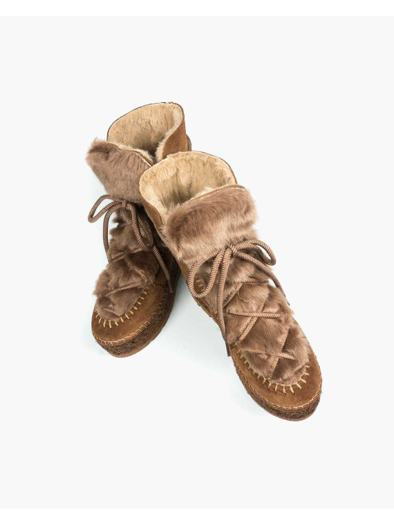 Rude śniegowce damskie skórzane