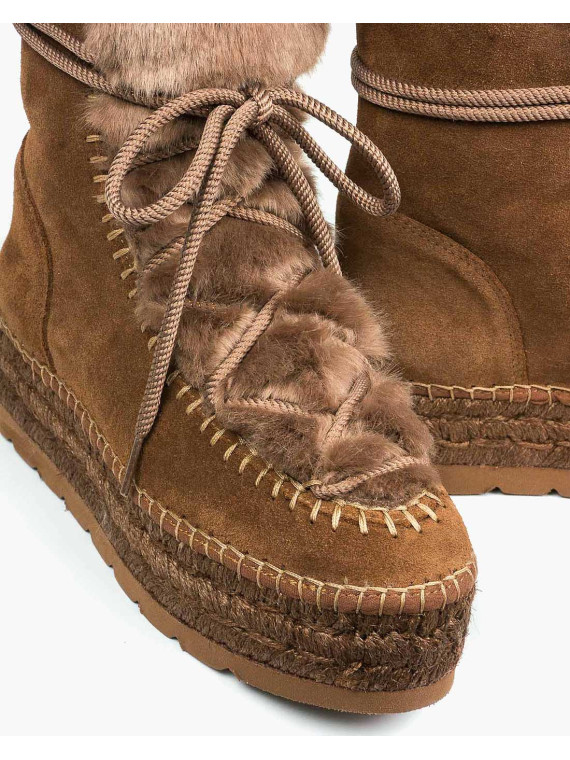 Rude śniegowce damskie skórzane